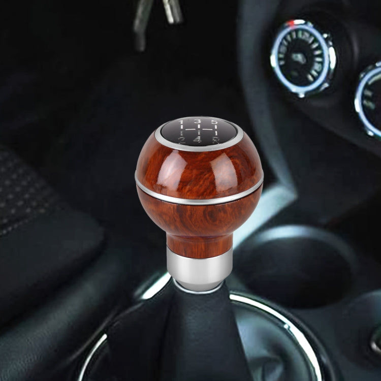 Stylish Wood-Effect Metal Gear Shift Knob for Cars