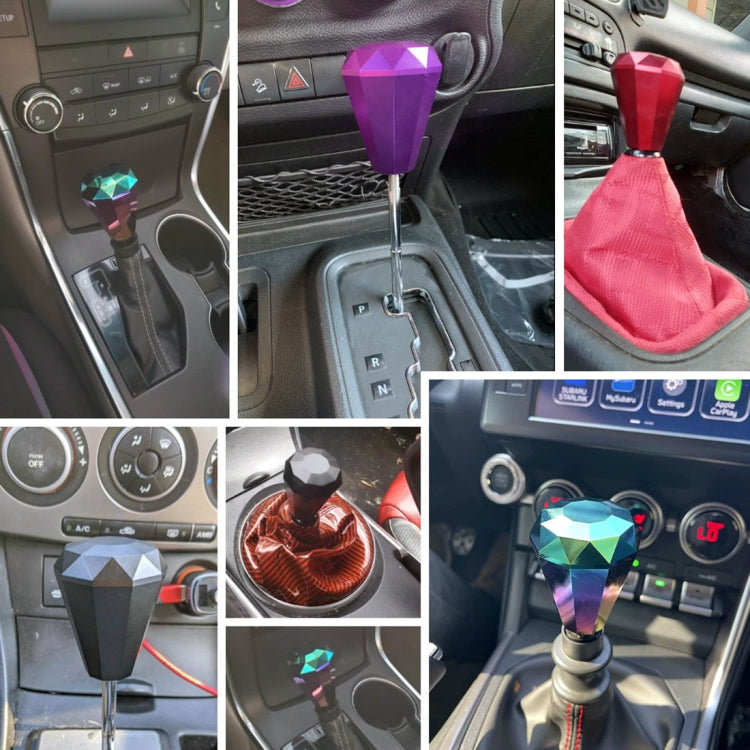 Luxurious Diamond-Shaped Metal Gear Stick Knob for Cars