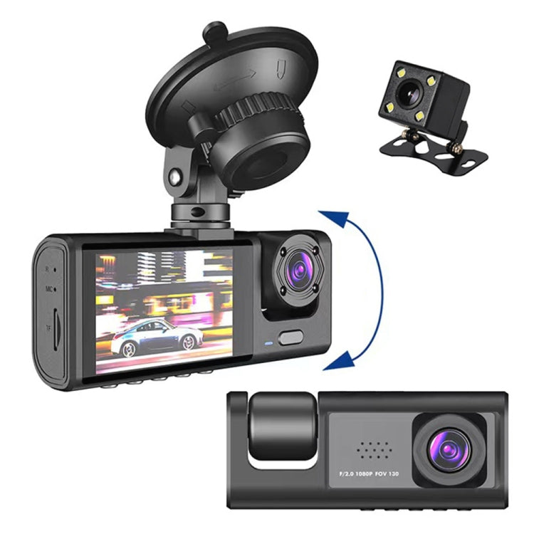 A1 Triple-Lens HD Car Dash Cam with Night Vision