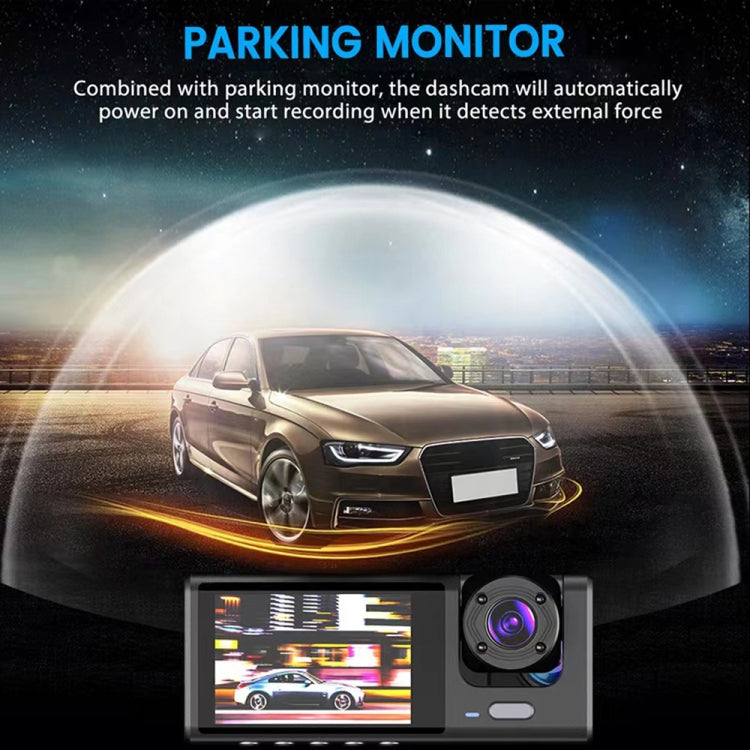 A1 Triple-Lens HD Car Dash Cam with Night Vision