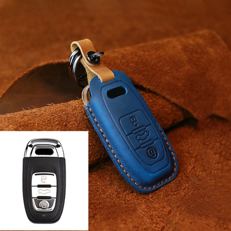 Premium Cowhide Leather Key Cover for Audi Models (2011-2018) - Stylish Protection for Your Key