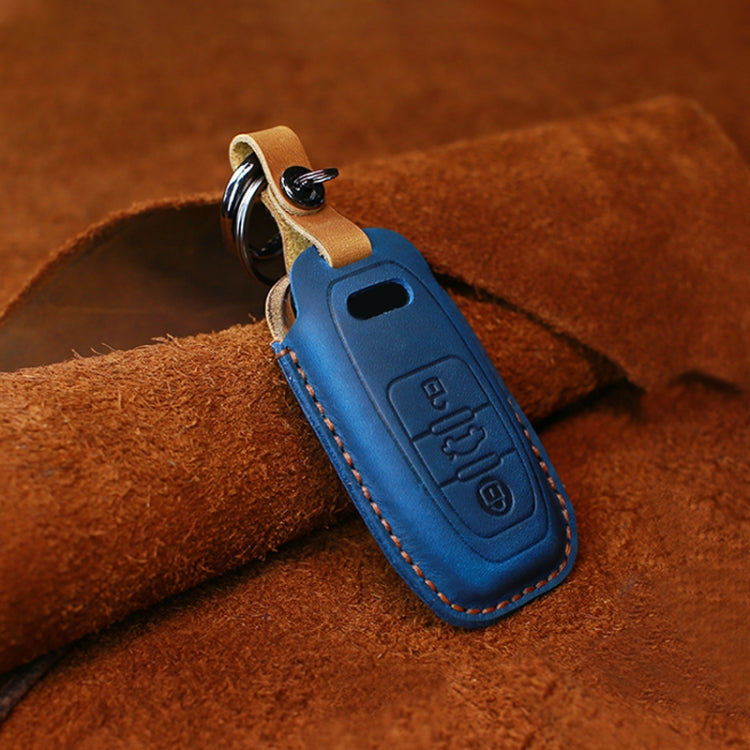 Premium Cowhide Leather Key Cover for Audi Models (2011-2018) - Stylish Protection for Your Key