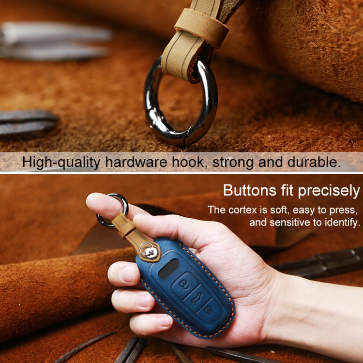 Premium Cowhide Leather Key Cover for Audi Models (2011-2018) - Stylish Protection for Your Key