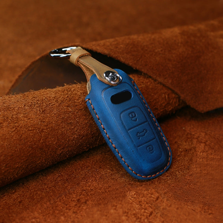 Luxury Cowhide Leather Key Cover for Audi Models (2018 Onwards)