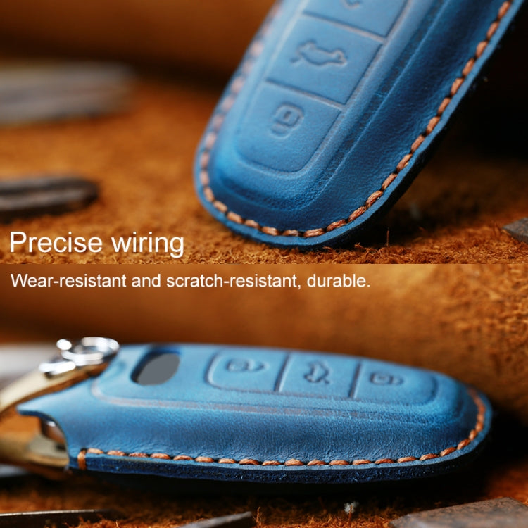 Luxury Cowhide Leather Key Cover for Audi Models (2018 Onwards)