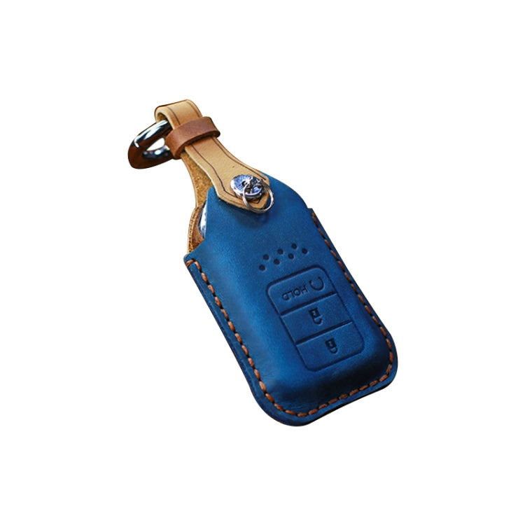 Luxurious Cowhide Leather Key Case for Honda - Three-Key Protection