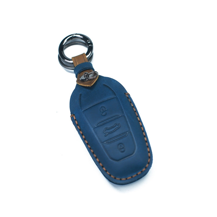 Stylish Cowhide Leather Key Cover for PEUGEOT Vehicles