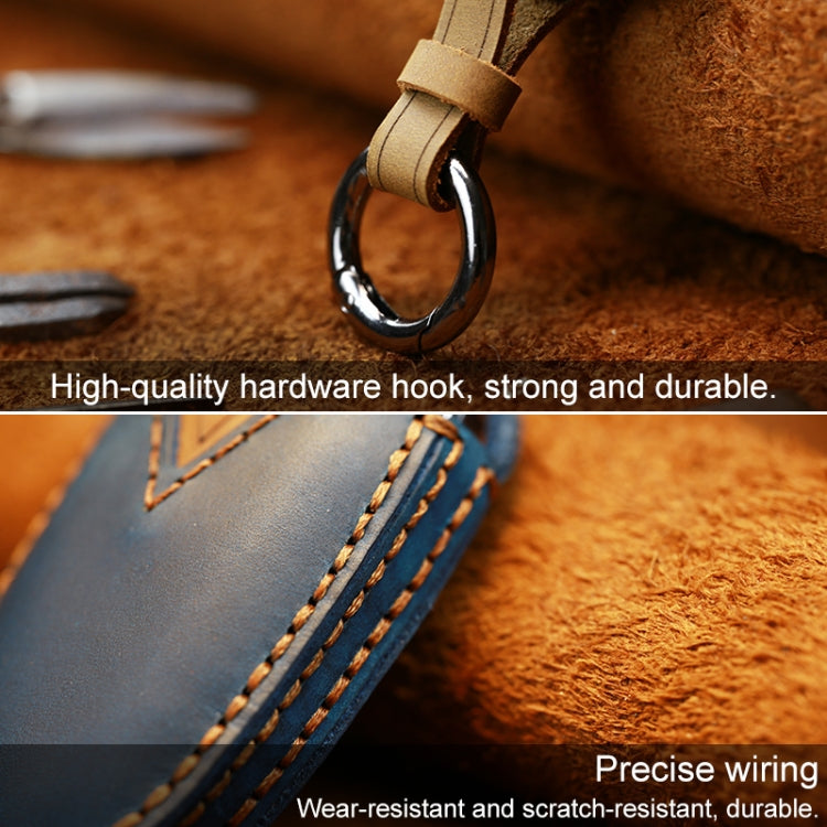 Stylish Cowhide Leather Key Cover for PEUGEOT Vehicles
