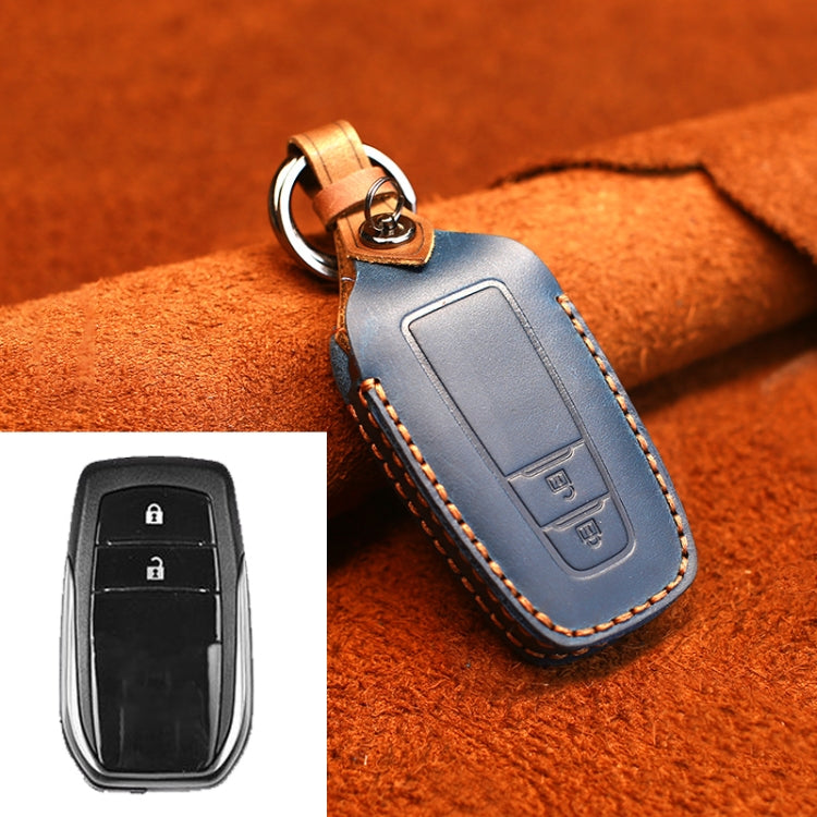 Toyota Cowhide Leather Key Cover for Two Keys – Stylish Protection for Your Car Keys