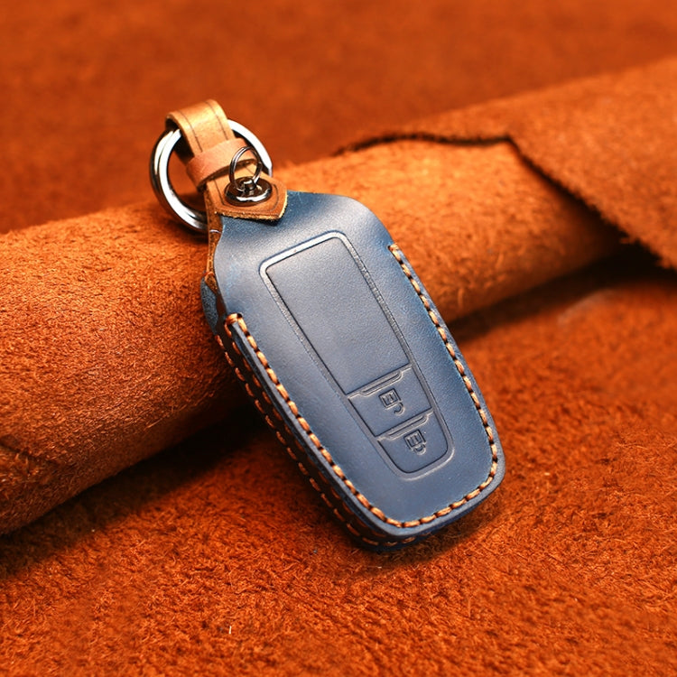 Toyota Cowhide Leather Key Cover for Two Keys – Stylish Protection for Your Car Keys