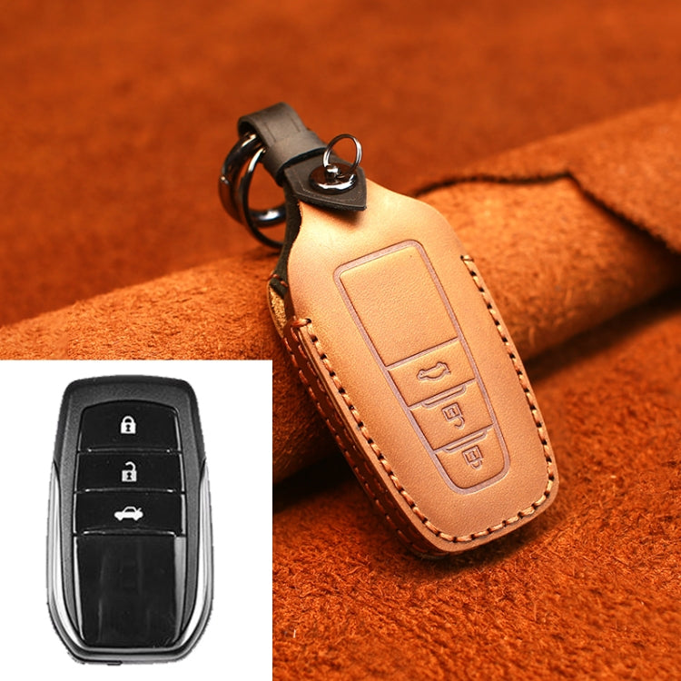 Luxury Leather Key Case for Toyota - Three Key Holder in Premium Cowhide