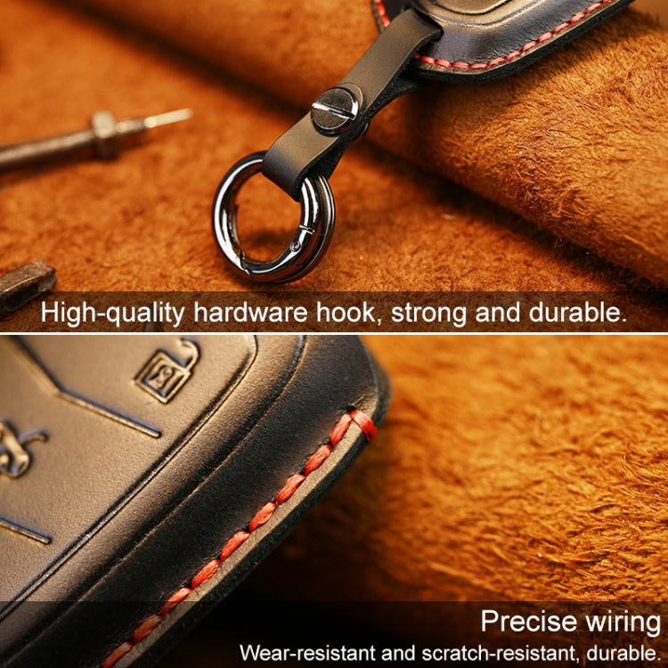 Luxurious Cowhide Leather Key Case for Cadillac - Four-Key Protection