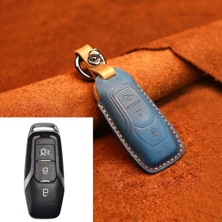 Luxurious Cowhide Leather Key Case for Classic Ford Models