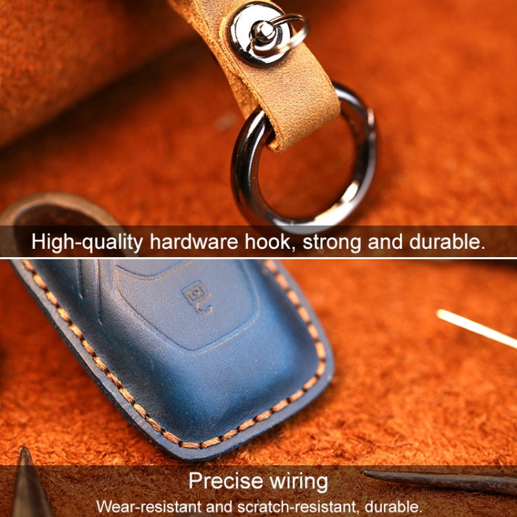 Luxurious Cowhide Leather Key Case for Classic Ford Models
