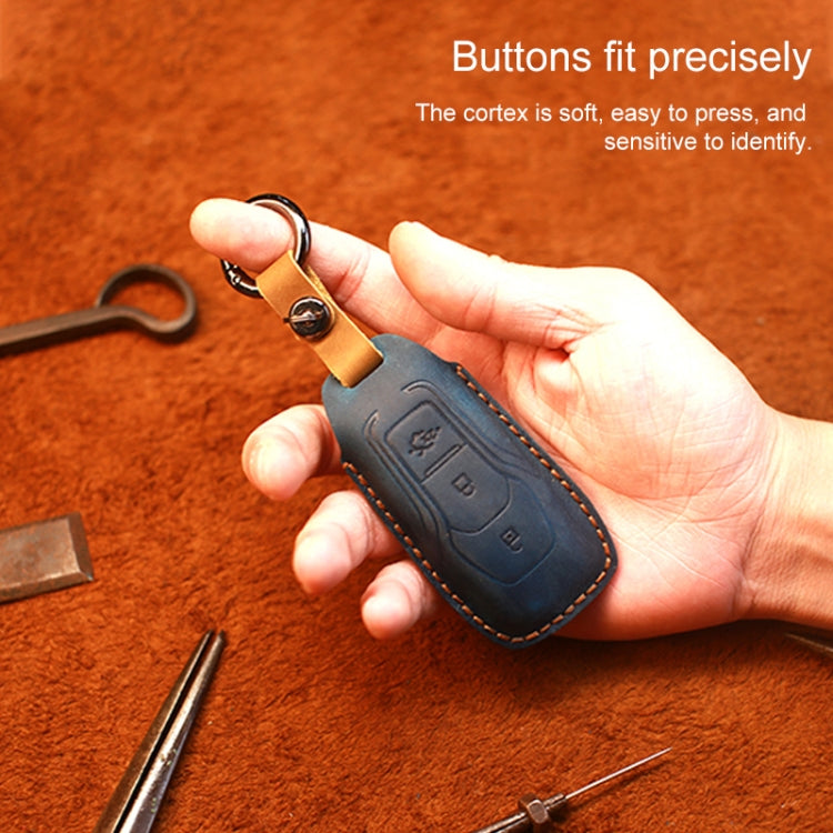 Luxurious Cowhide Leather Key Case for Classic Ford Models
