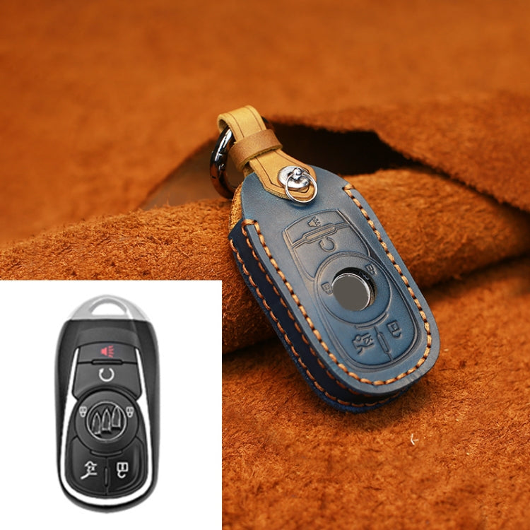 Luxurious Cowhide Leather Key Holder for Buick Vehicles – Six-Key Edition