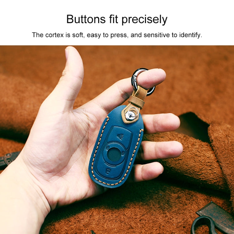 Luxurious Cowhide Leather Key Holder for Buick Vehicles – Six-Key Edition