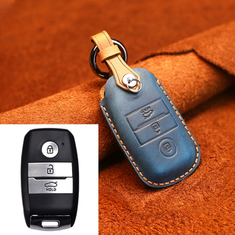 Kia Classic Cowhide Leather Key Cover – Stylish Protection for Your Key
