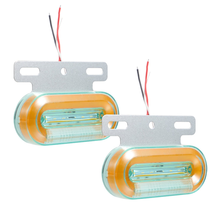 2 PCS 12V 12LED Car Oval Side Lamp