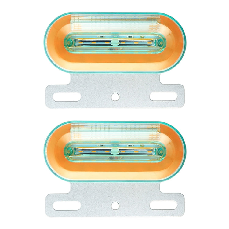 2 PCS 24V 12LED Car Oval Side Lamp
