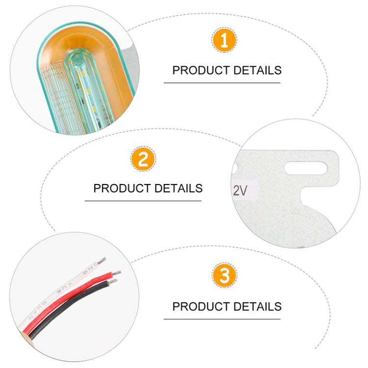 2 PCS 24V 12LED Car Oval Side Lamp
