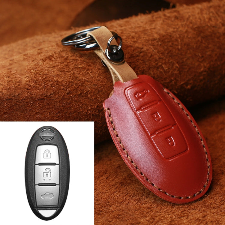 Nissan Cowhide Leather Key Case – Stylish Protection for Your Three-Key Tailgate Model