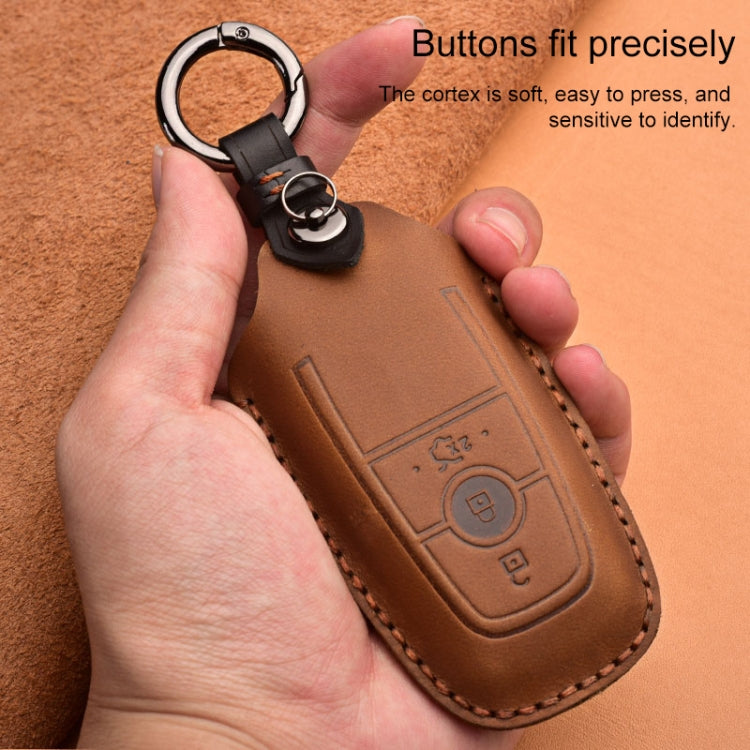 Luxury Cowhide Leather Key Case for Ford Cars – Four-Key Protection Cover
