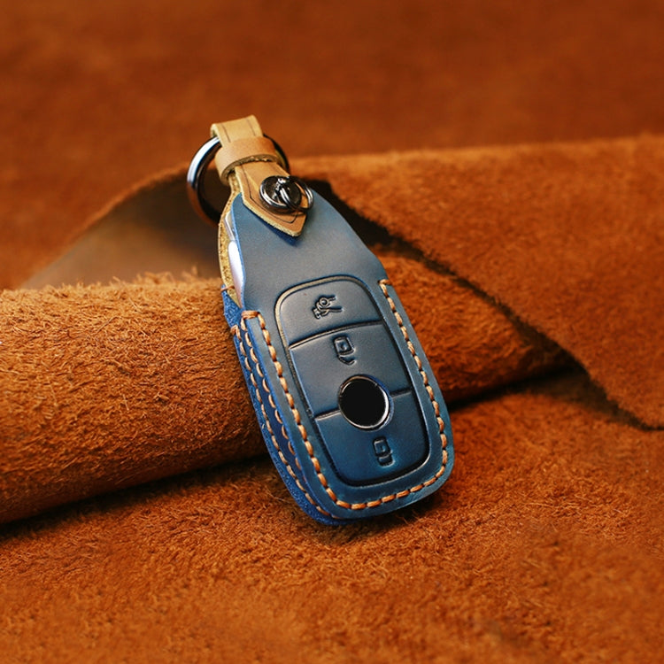 Luxury Cowhide Leather Key Case for Mercedes-Benz – Stylish Protection for Your Car Key