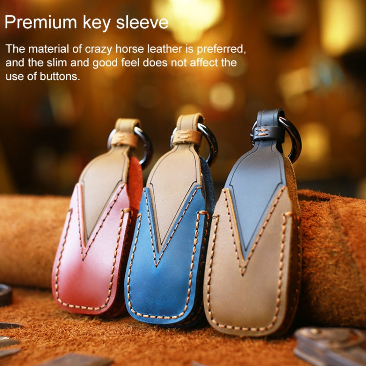 Luxury Cowhide Leather Key Case for Mercedes-Benz – Stylish Protection for Your Car Key