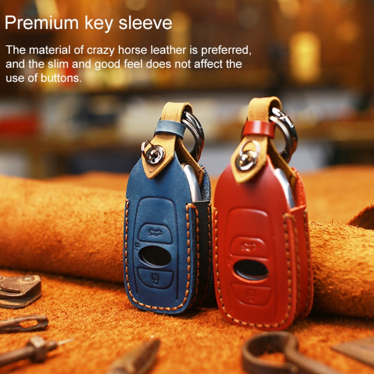 Luxurious Cowhide Leather Key Case for Subaru - Ultimate Protection & Style