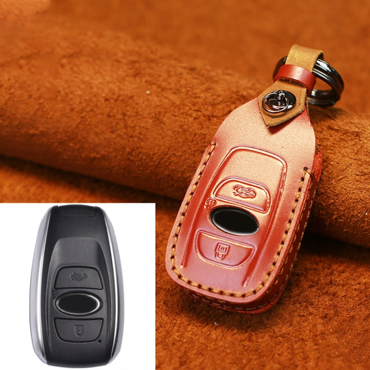 Luxurious Cowhide Leather Key Case for Subaru - Ultimate Protection & Style