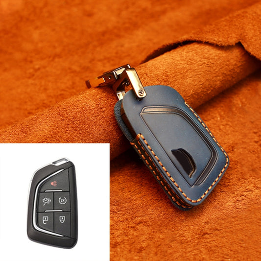 Cadillac Premium Cowhide Leather Key Fob Protector Case