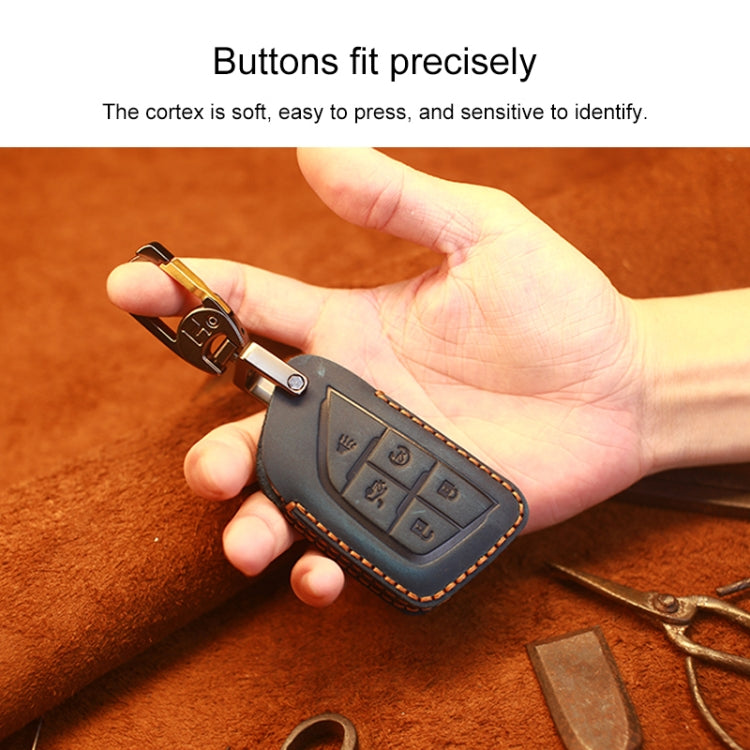 Cadillac Premium Cowhide Leather Key Fob Protector Case