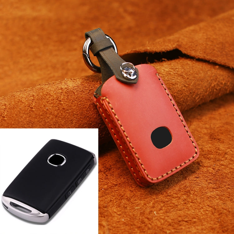 Mazda Leather Key Fob Cover - Premium Cowhide Protection Case
