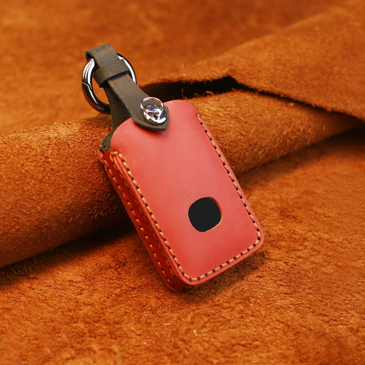 Mazda Leather Key Fob Cover - Premium Cowhide Protection Case