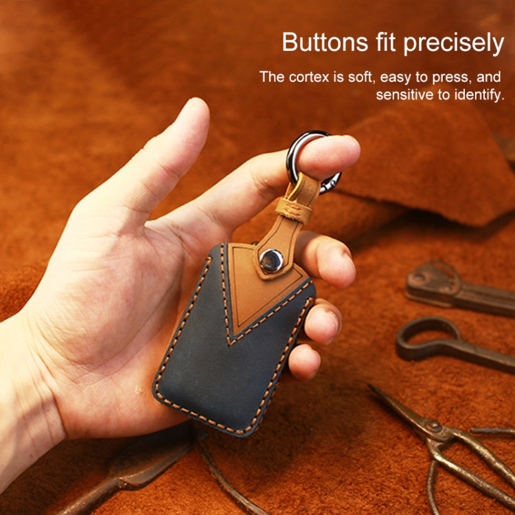 Mazda Leather Key Fob Cover - Premium Cowhide Protection Case