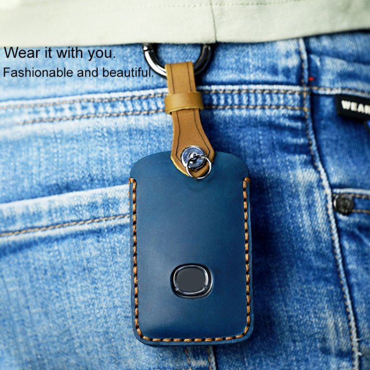 Mazda Leather Key Fob Cover - Premium Cowhide Protection Case