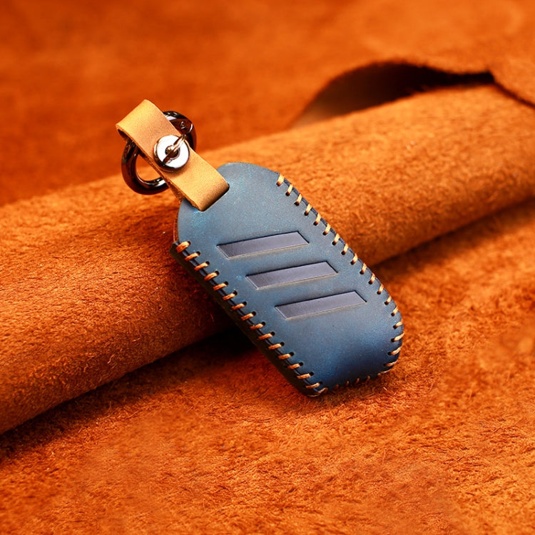 Kia Cowhide Leather Key Case - Elegant Round Protector for Your Key