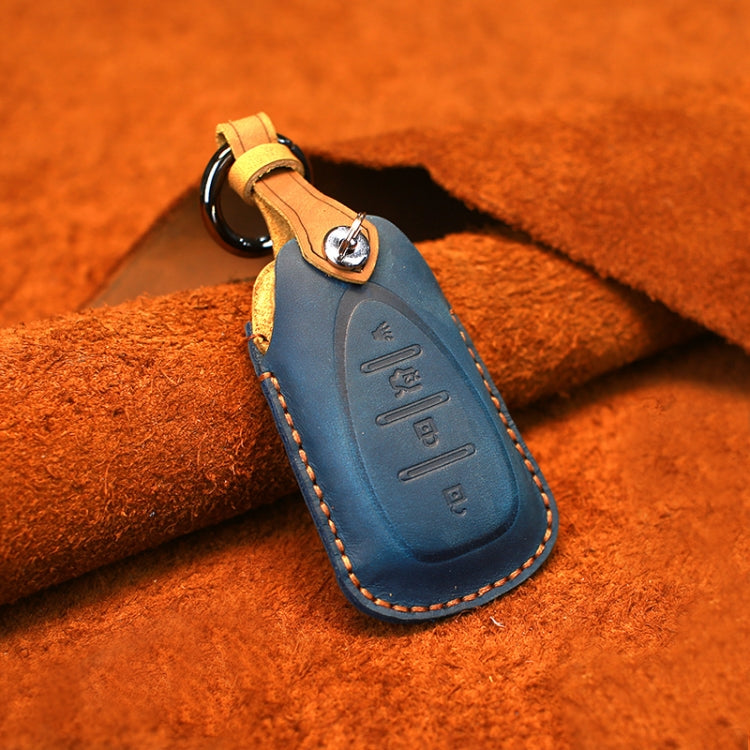 Luxury Cowhide Leather Key Cover for Chevrolet - Four Key Version