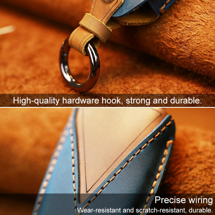 Luxury Cowhide Leather Key Cover for Chevrolet - Four Key Version
