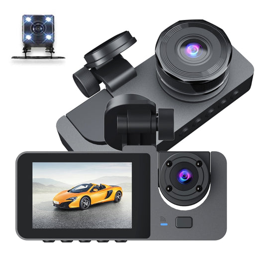 A2 3-In-1 HD Car Dash Cam with Dual Lens and Rear View Recording