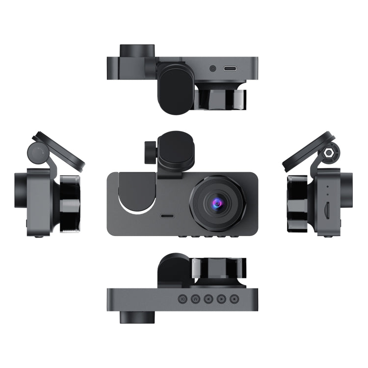 A2 3-In-1 HD Car Dash Cam with Dual Lens and Rear View Recording