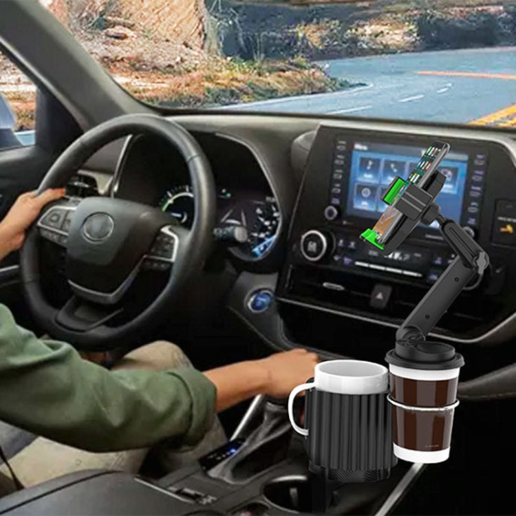Car Cup and Phone Organiser for Enhanced Driving Convenience