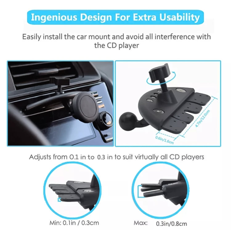 Magnetic CD Slot Mobile Phone Holder for Safe Navigation