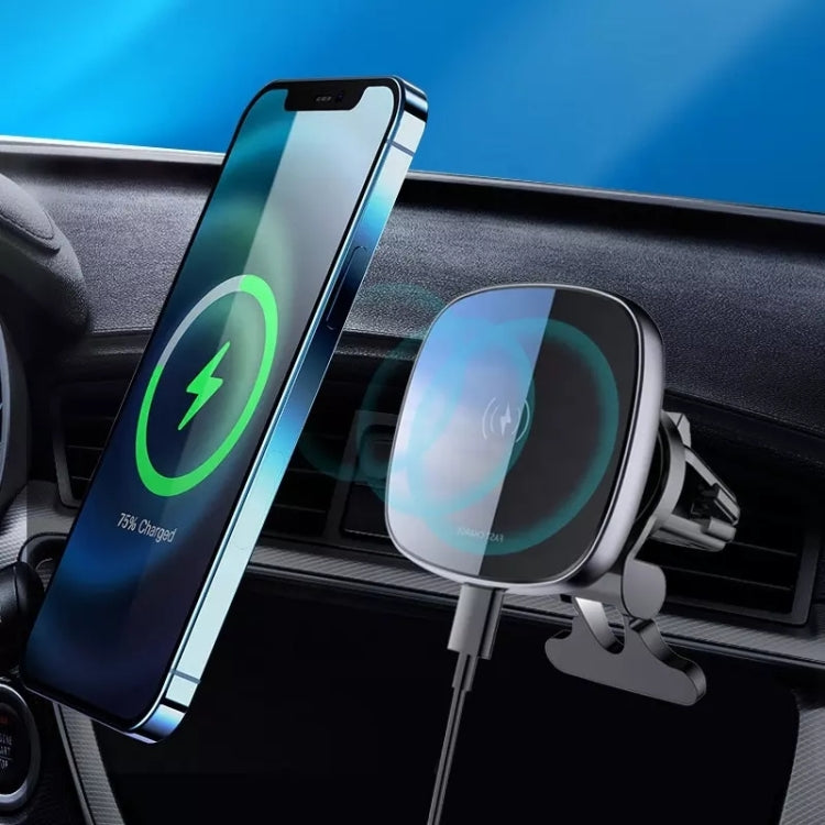 15W Magnetic Wireless Car Charging Stand for Mobile Devices