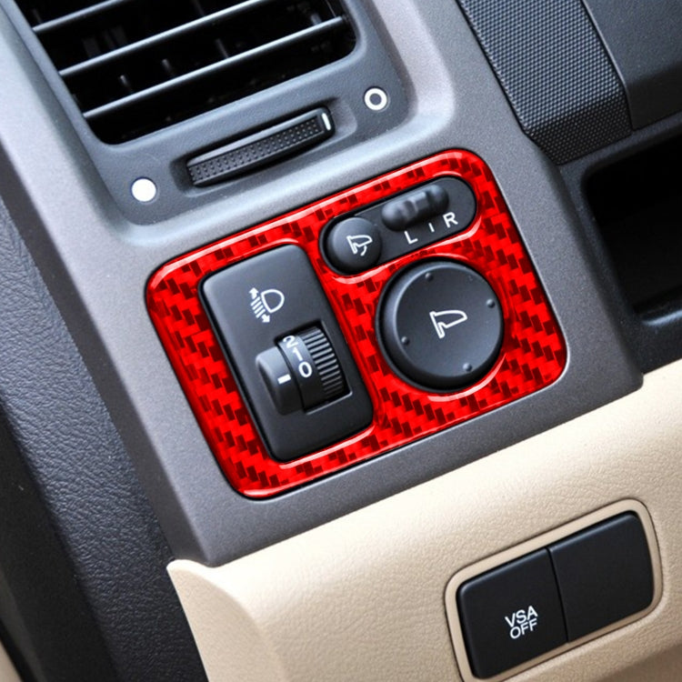 Carbon Fibre Decorative Sticker for Honda CRV 2007-2011 Rear Mirror Adjustment Switch Frame - Left Drive