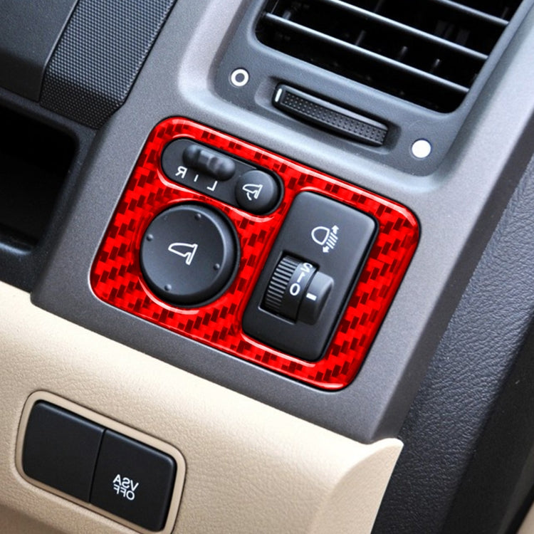 Carbon Fibre Decorative Sticker for Honda CR-V 2007-2011 Rear Mirror Adjustment Switch Frame
