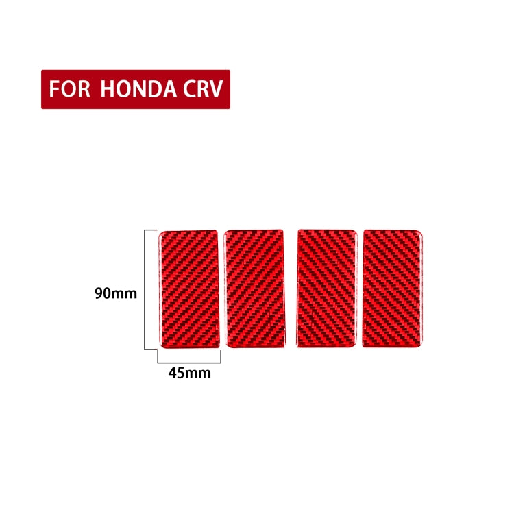 Carbon Fibre Armrest Gasket Sticker Set for Honda CRV 2007-2011 – 4 Piece Decorative Enhancement