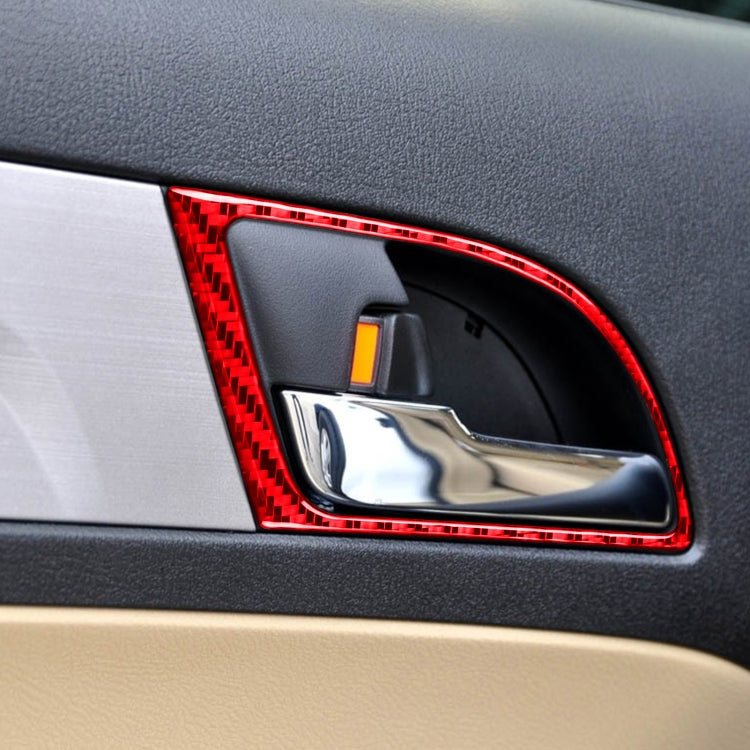 Carbon Fibre Decorative Sticker Set for Honda CR-V (2007-2011) - 4 Piece Inner Handle Frame Enhancement