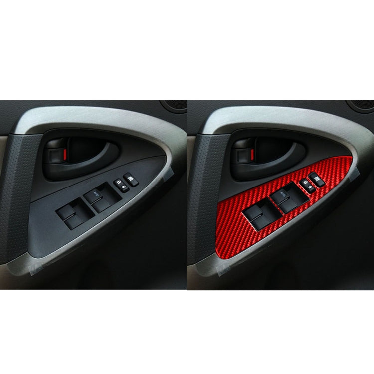 Sleek Carbon Fibre Window Lift Panel Decor Stickers for Toyota RAV4 (2006-2013) - Left Hand Drive